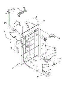 Rear Panel Parts parts for Kenmore Washer 110.26332503 (11026332503, 110 26332503) from AppliancePartsPros.com