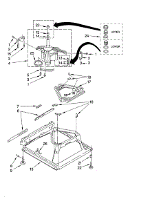 Machine Base Parts parts for Kenmore Washer 110.26342502 (11026342502, 110 26342502) from AppliancePartsPros.com