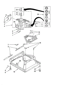 Machine Base Parts parts for Kenmore Washer 110.26422501 (11026422501, 110 26422501) from AppliancePartsPros.com