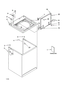 Top And Cabinet Parts parts for Kenmore Washer 110.26422502 (11026422502, 110 26422502) from AppliancePartsPros.com