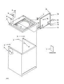 Top And Cabinet Parts parts for Kenmore Washer 110.26422503 (11026422503, 110 26422503) from AppliancePartsPros.com