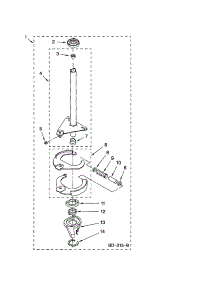 Brake And Drive Tube parts for Kenmore Washer 110.26682503 (11026682503, 110 26682503) from AppliancePartsPros.com