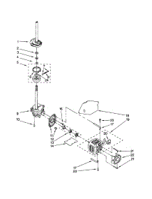 Brake / Clutch / Gearcase / Motor / Pump parts for Kenmore Washer 110.26682503 (11026682503, 110 26682503) from AppliancePartsPros.com