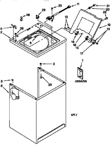 Top And Cabinet parts for Kenmore Washer 110.26722693 (11026722693, 110 26722693) from AppliancePartsPros.com