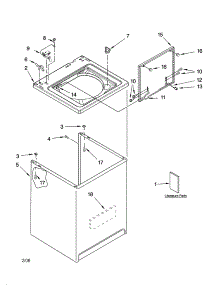 Top And Cabinet Parts parts for Kenmore Washer 110.26752503 (11026752503, 110 26752503) from AppliancePartsPros.com