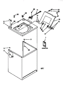 Top And Cabinet parts for Kenmore Washer 110.26801692 (11026801692, 110 26801692) from AppliancePartsPros.com