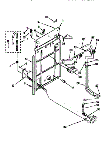 Rear Panel parts for Kenmore Washer 110.26832691 (11026832691, 110 26832691) from AppliancePartsPros.com
