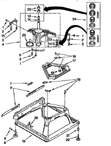 Machine Base parts for Kenmore Washer 110.26834691 (11026834691, 110 26834691) from AppliancePartsPros.com