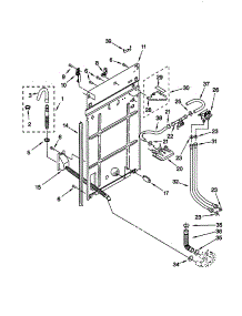 Rear Panel parts for Kenmore Washer 110.26844694 (11026844694, 110 26844694) from AppliancePartsPros.com