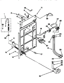 Rear Panel parts for Kenmore Washer 110.26892691 (11026892691, 110 26892691) from AppliancePartsPros.com