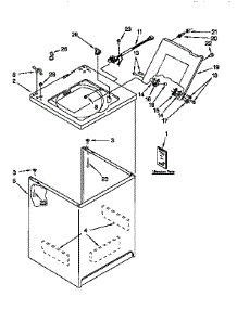 Top And Cabinet parts for Kenmore Washer 110.26902690 (11026902690, 110 26902690) from AppliancePartsPros.com