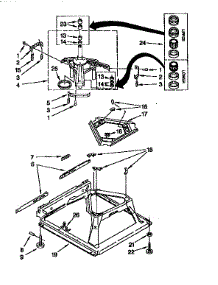 Machine Base parts for Kenmore Washer 110.26912691 (11026912691, 110 26912691) from AppliancePartsPros.com