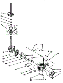 Gearcase, Motor And Pump parts for Kenmore Washer 110.26934691 (11026934691, 110 26934691) from AppliancePartsPros.com