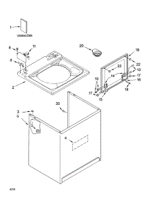 Top And Cabinet Parts parts for Kenmore Washer 110.26944500 (11026944500, 110 26944500) from AppliancePartsPros.com