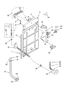 Rear Panel Parts parts for Kenmore Washer 110.26944500 (11026944500, 110 26944500) from AppliancePartsPros.com