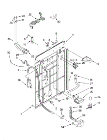 Rear Panel Parts parts for Kenmore Washer 110.26962501 (11026962501, 110 26962501) from AppliancePartsPros.com