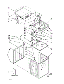 Top And Cabinet Parts parts for Kenmore Washer 110.27032603 (11027032603, 110 27032603) from AppliancePartsPros.com