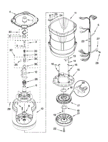 Motor, Basket And Tub Parts parts for Kenmore Washer 110.27042602 (11027042602, 110 27042602) from AppliancePartsPros.com