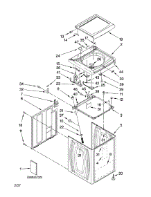 Top And Cabinet Parts parts for Kenmore Washer 110.27052601 (11027052601, 110 27052601) from AppliancePartsPros.com
