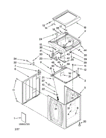Top And Cabinet Parts parts for Kenmore Washer 110.27052602 (11027052602, 110 27052602) from AppliancePartsPros.com