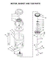 Motor, Basket And Tub Parts parts for Kenmore Washer 110.27132412 (11027132412, 110 27132412) from AppliancePartsPros.com