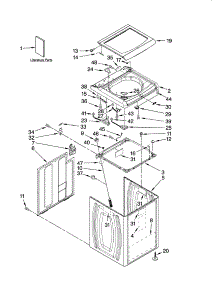 Top And Cabinet Parts parts for Kenmore Washer 110.27152600 (11027152600, 110 27152600) from AppliancePartsPros.com