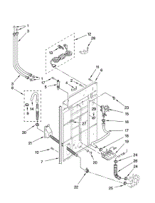 Rear Panel Parts parts for Kenmore Washer 110.27172600 (11027172600, 110 27172600) from AppliancePartsPros.com