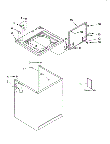 Top And Cabinet Parts parts for Kenmore Washer 110.27332600 (11027332600, 110 27332600) from AppliancePartsPros.com