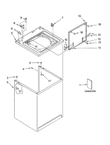 Top And Cabinet Parts parts for Kenmore Washer 110.27532600 (11027532600, 110 27532600) from AppliancePartsPros.com