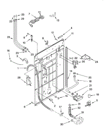 Rear Panel Parts parts for Kenmore Washer 110.27532600 (11027532600, 110 27532600) from AppliancePartsPros.com