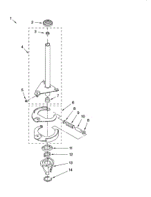 Brake And Drive Tube Parts parts for Kenmore Washer 110.27612600 (11027612600, 110 27612600) from AppliancePartsPros.com