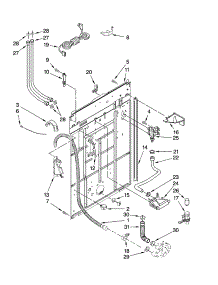 Rear Panel Parts parts for Kenmore Washer 110.27831600 (11027831600, 110 27831600) from AppliancePartsPros.com