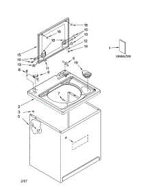 Top And Cabinet Parts parts for Kenmore Washer 110.27841600 (11027841600, 110 27841600) from AppliancePartsPros.com