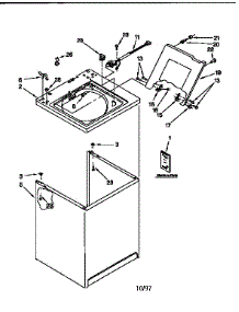 Top And Cabinet parts for Kenmore Washer 110.27894791 (11027894791, 110 27894791) from AppliancePartsPros.com