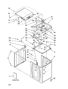 Top And Cabinet Parts parts for Kenmore Washer 110.28032700 (11028032700, 110 28032700) from AppliancePartsPros.com
