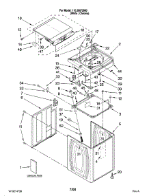 Top And Cabinet Parts parts for Kenmore Washer 110.28072800 (11028072800, 110 28072800) from AppliancePartsPros.com