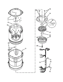 Motor, Basket And Tub Parts parts for Kenmore Washer 110.28103310 (11028103310, 110 28103310) from AppliancePartsPros.com