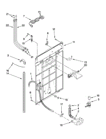 Rear Panel Parts parts for Kenmore Washer 110.28222701 (11028222701, 110 28222701) from AppliancePartsPros.com
