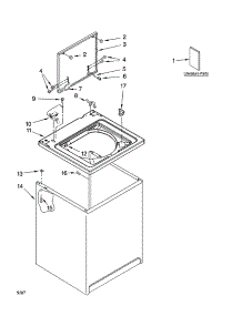 Top And Cabinet Parts parts for Kenmore Washer 110.28322700 (11028322700, 110 28322700) from AppliancePartsPros.com