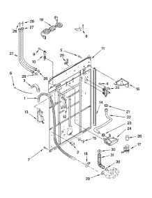 Rear Panel Parts parts for Kenmore Washer 110.28322700 (11028322700, 110 28322700) from AppliancePartsPros.com
