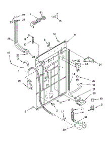 Rear Panel Parts parts for Kenmore Washer 110.28522701 (11028522701, 110 28522701) from AppliancePartsPros.com