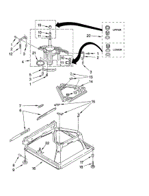 Machine Base Parts parts for Kenmore Washer 110.28832700 (11028832700, 110 28832700) from AppliancePartsPros.com