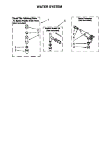 Water System parts for Kenmore Washer 110.28872891 (11028872891, 110 28872891) from AppliancePartsPros.com