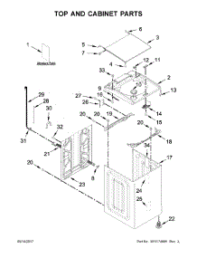 Top And Cabinet Parts parts for Kenmore Washer 110.29132413 (11029132413, 110 29132413) from AppliancePartsPros.com
