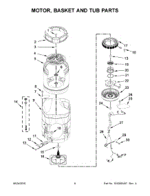 Motor, Basket And Tub Parts parts for Kenmore Washer 110.29133411 (11029133411, 110 29133411) from AppliancePartsPros.com
