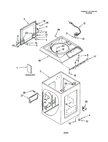 Top And Cabinet parts for Kenmore Washer 110.2970093 (1102970093, 110 2970093) from AppliancePartsPros.com