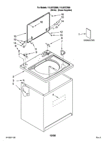 Top And Cabinet Parts parts for Kenmore Washer 110.29722800 (11029722800, 110 29722800) from AppliancePartsPros.com
