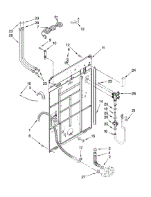 Rear Panel Parts parts for Kenmore Washer 110.29832801 (11029832801, 110 29832801) from AppliancePartsPros.com