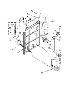 Rear Panel parts for Kenmore Washer 110.29842991 (11029842991, 110 29842991) from AppliancePartsPros.com