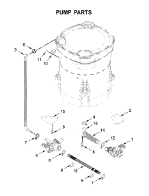 Pump Parts parts for Kenmore Washer 110.31632612 (11031632612, 110 31632612) from AppliancePartsPros.com